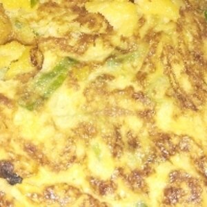 レンジで♪小ねぎとキャベツの卵焼き